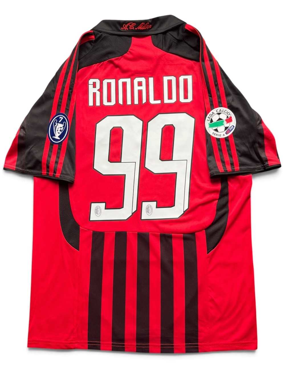 Ronaldo #99 Milan Soccer Jersey 2007/2008 Retro Home